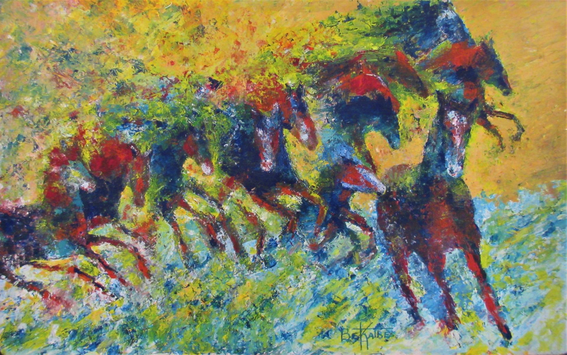 Chevauchée fantastique (acrylique)